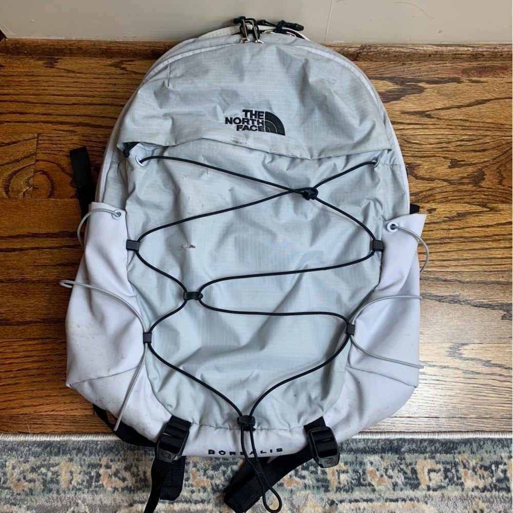 The North Face Gray Off White Backpack Borealis